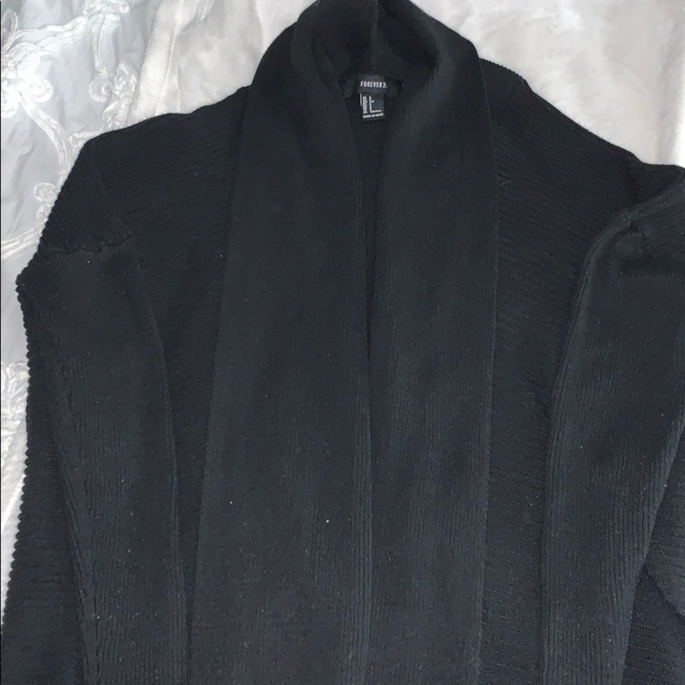 Forever21 Chunky Black Cardigan